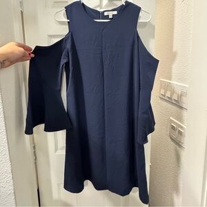 Lucy Paris Cold Shoulder Navy Dress